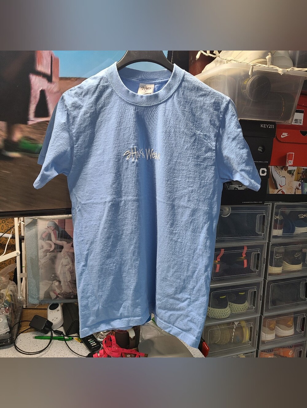 Men's Sky Blue Short-Sleeve Logo Tee